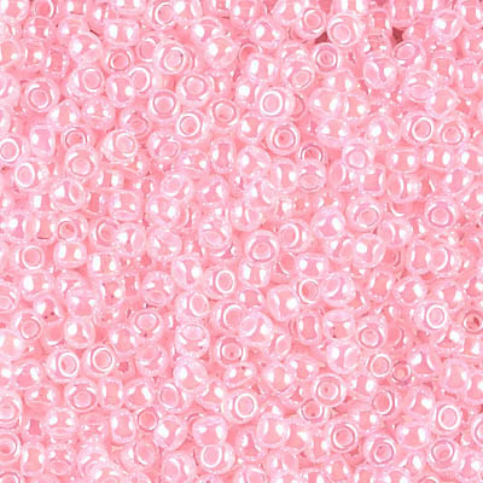 Miyuki 8/0 Seed Beads, 8-517, Light Crystal Pink Ceylon, 10g