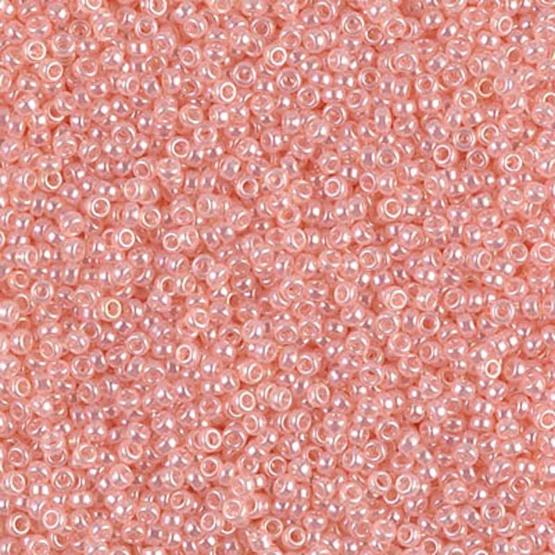 Miyuki 8/0 Seed Beads, 8-0519, Pink Pearl Ceylon, 10g - The Argus Collection