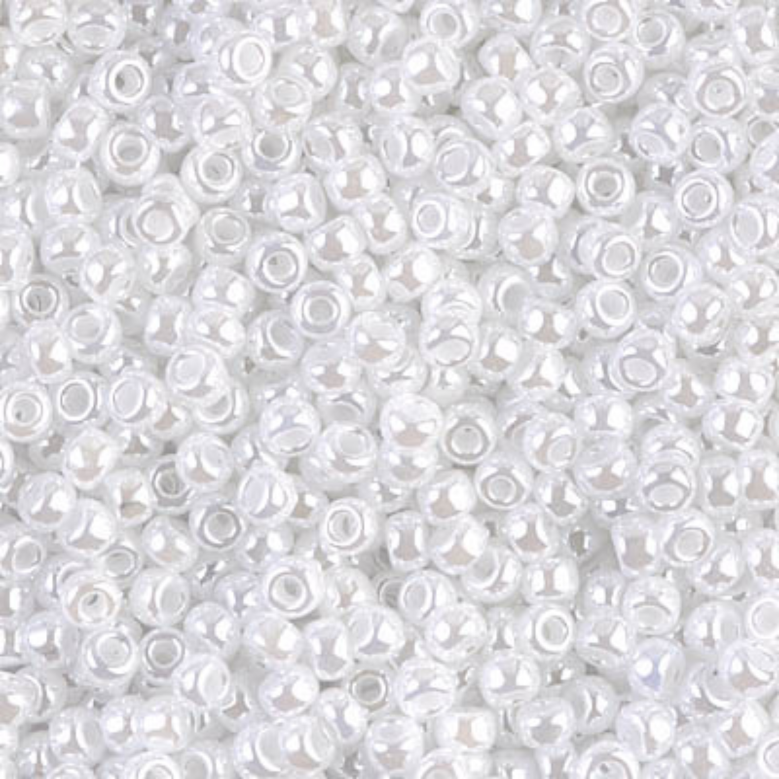 Miyuki 8/0 Seed Beads, 8-528, White Ceylon, 10g