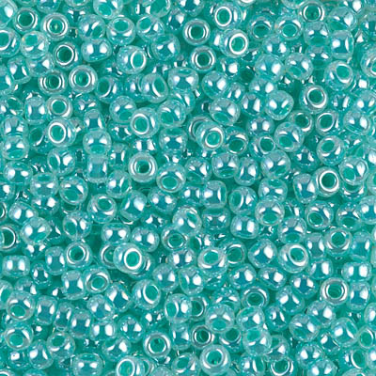 Miyuki 8/0 Seed Beads, 8-0536, Aqua Green Ceylon, 10g - The Argus Collection