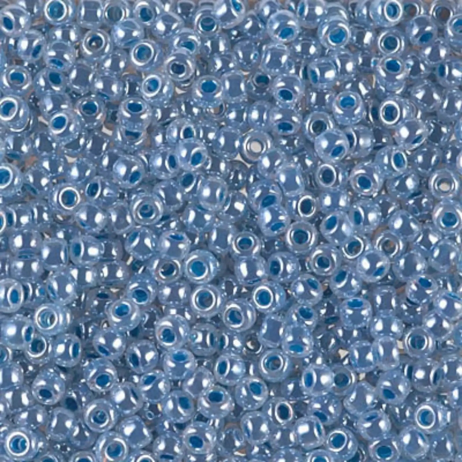 Miyuki 8/0 Seed Beads, 8-545, Dark Sky Blue Ceylon, 10g - The Argus Collection