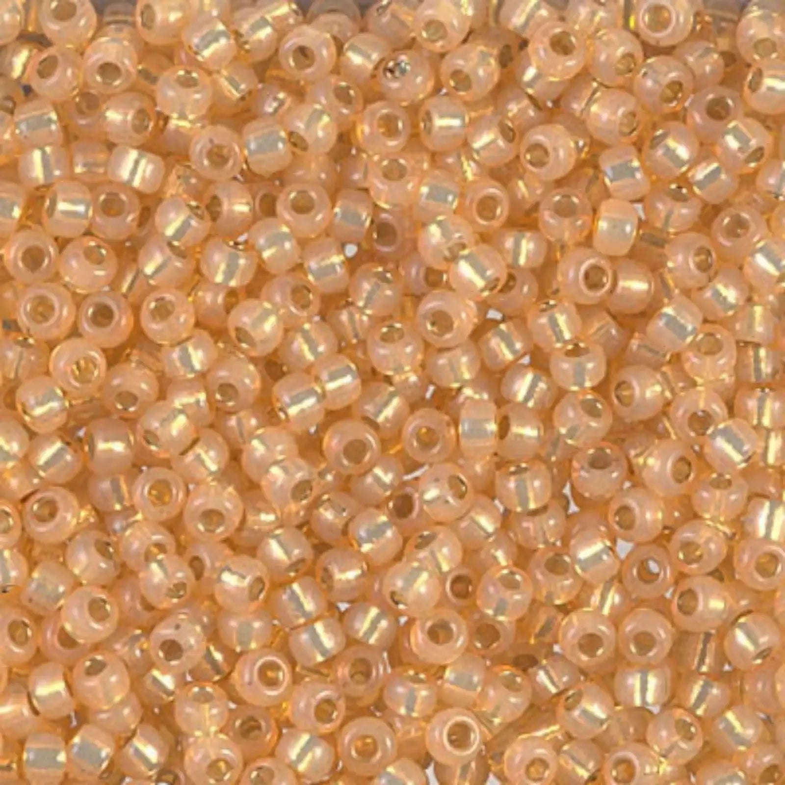 Miyuki 8/0 Seed Beads, 8-0552, Light Yellow Silver Lined Alabaster, 10g - The Argus Collection