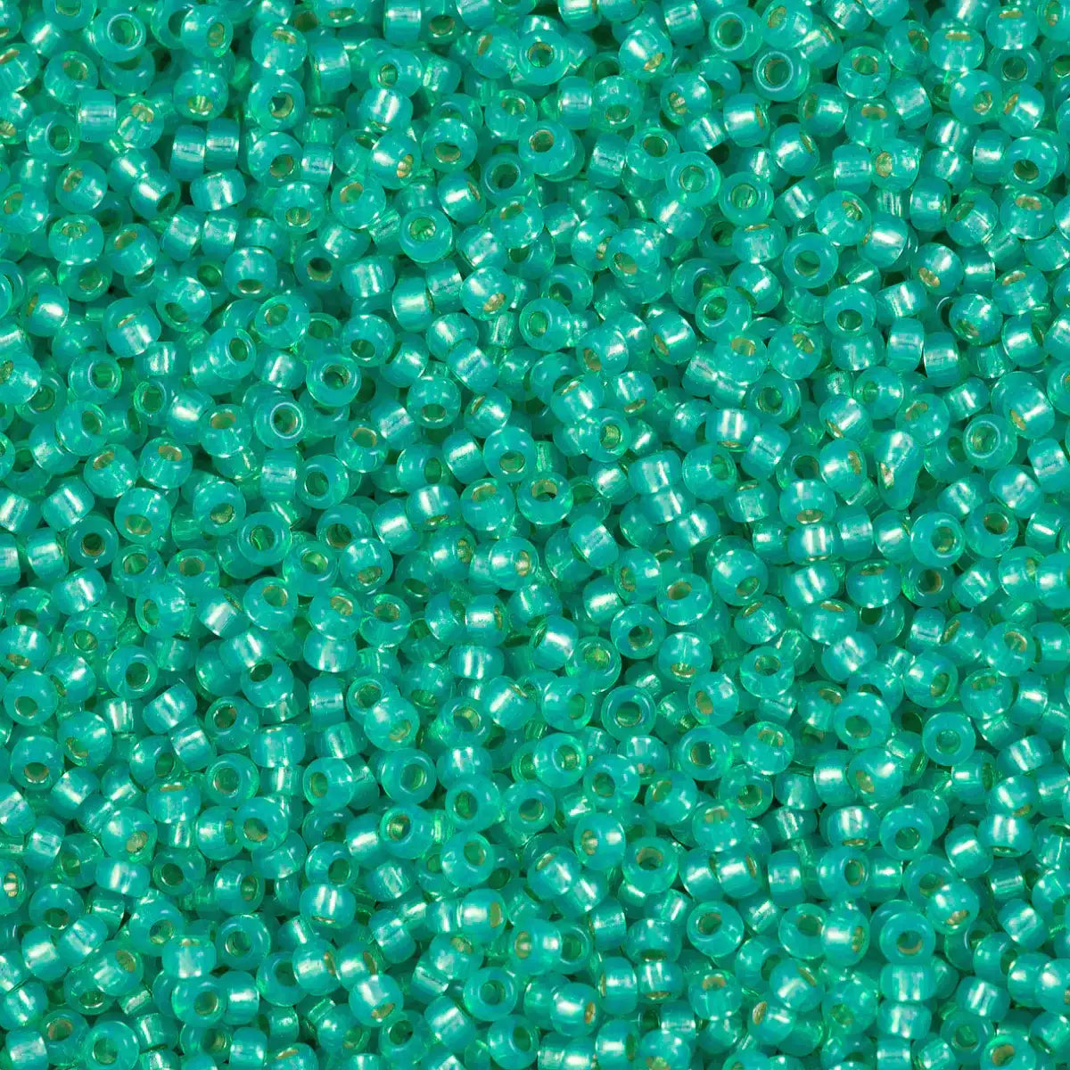 Miyuki 8/0 Seed Beads, 8-0572, Seafoam Silver Lined Alabaster, 10g - The Argus Collection
