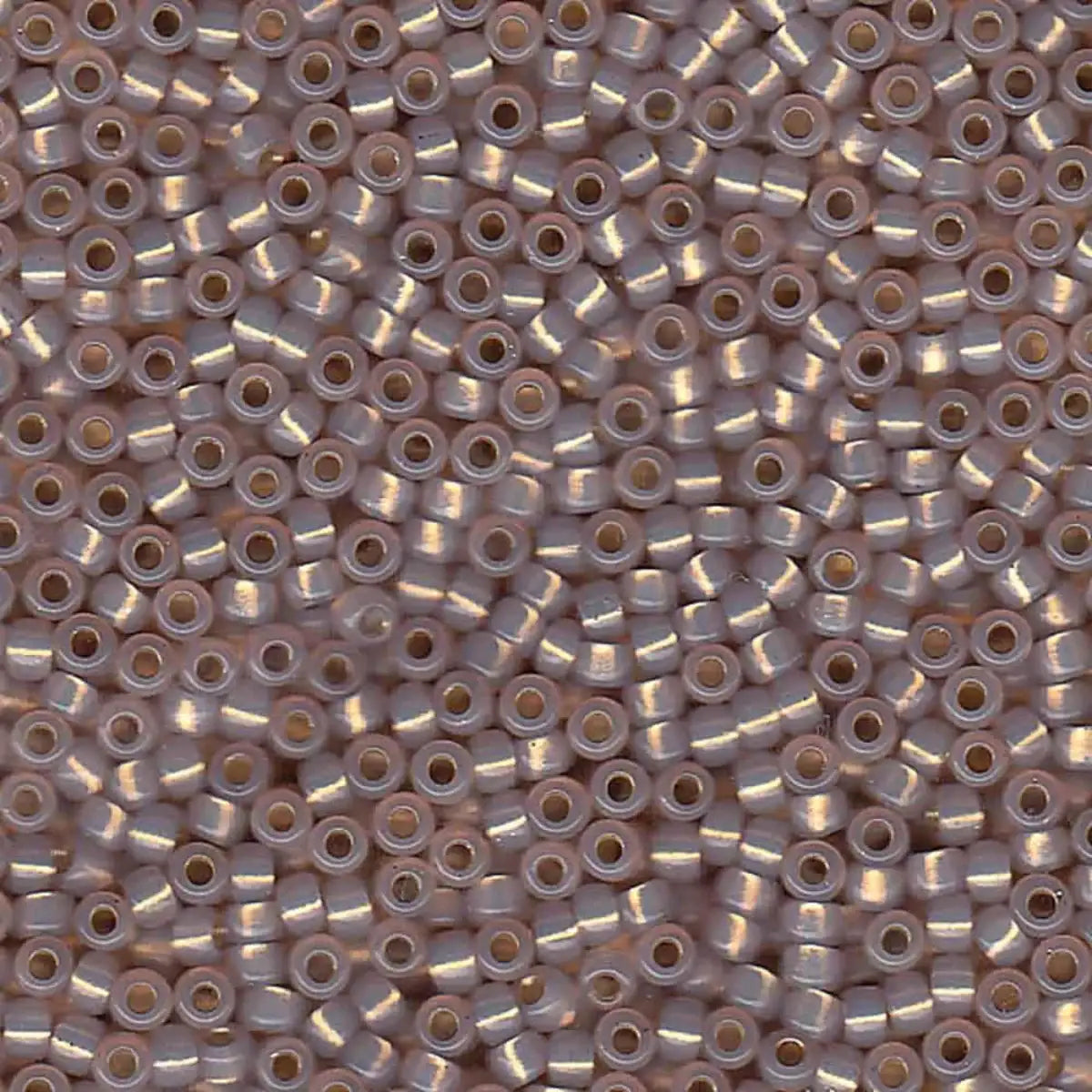 Miyuki 8/0 Seed Beads, 8-0579, Smoky Light Rose Silver Lined Alabaster, 10g - The Argus Collection
