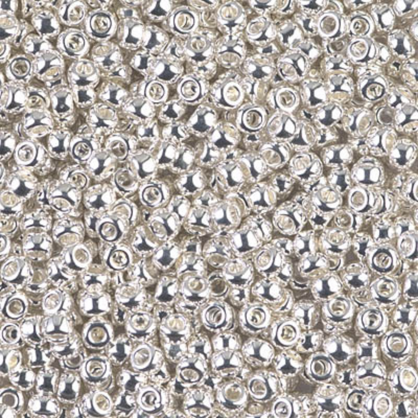 Miyuki 8/0 Seed Beads, 8-961, Bright Sterling Plated, 5g