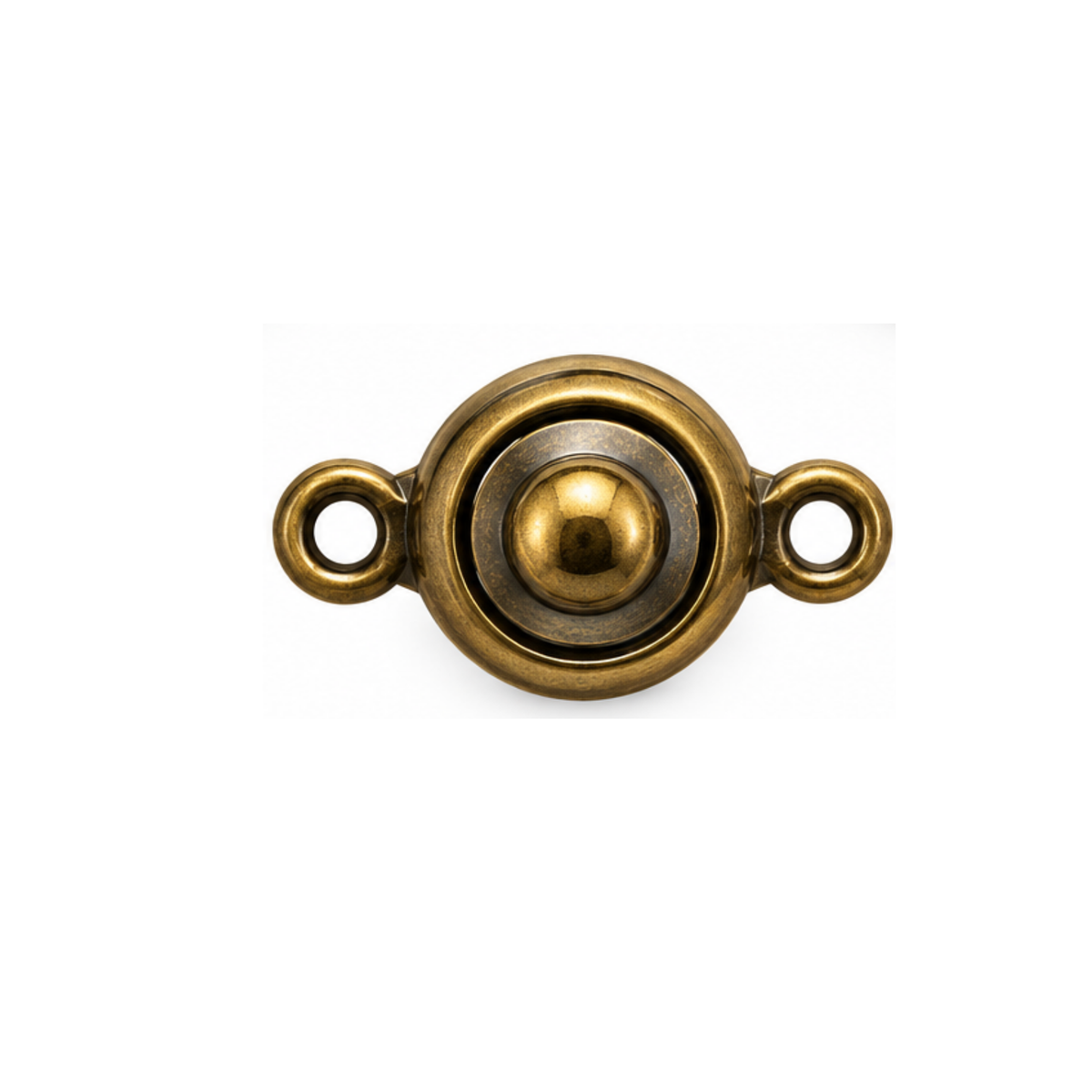 8mm Patented 2007 Ball & Socket Clasp in Antique Brass finish