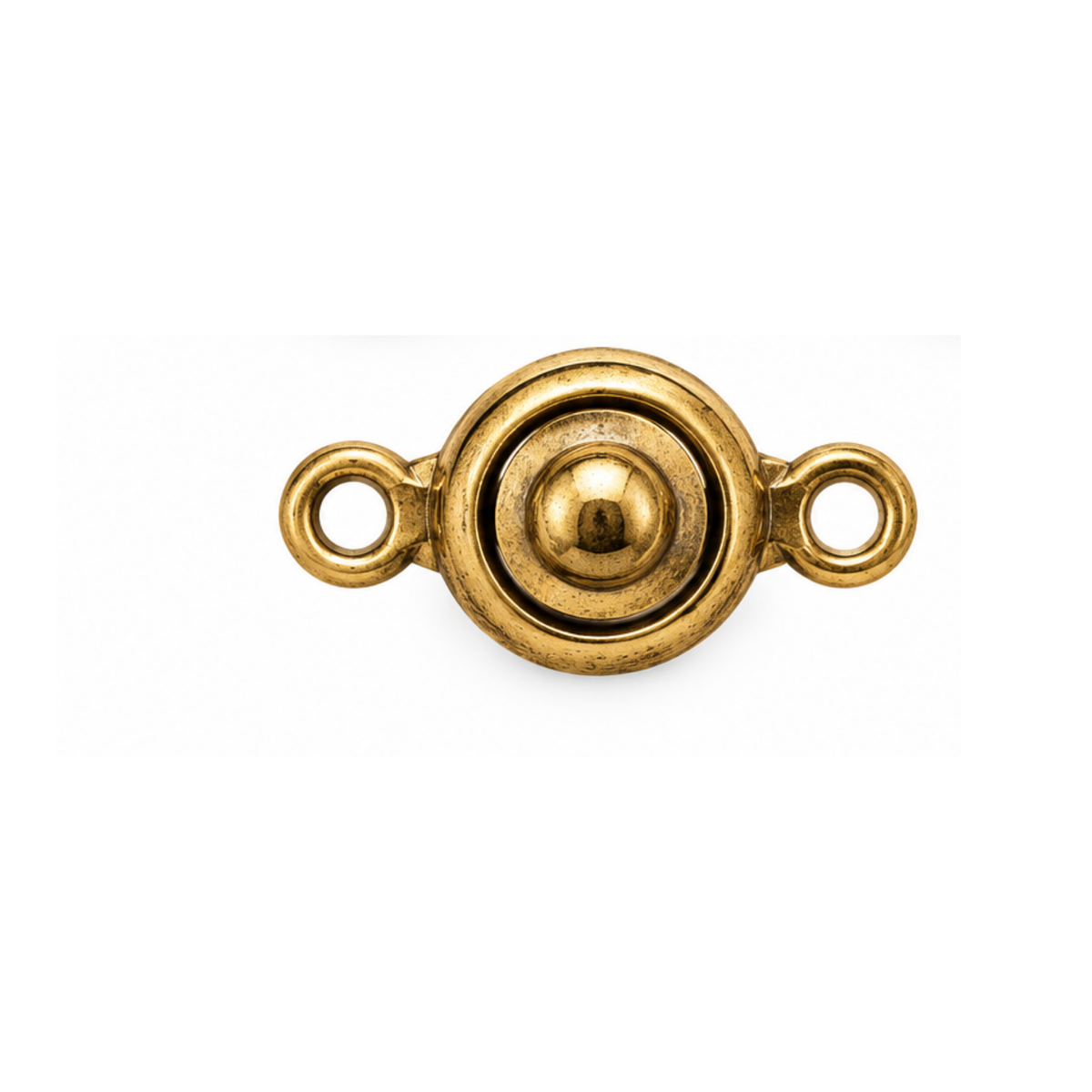8mm Patented 2007 Ball & Socket Clasp in Antique Gold finish