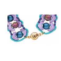 8mm Gold Patented 2007 Ball & Socket Clasp shown on a finished beaded jewelry design