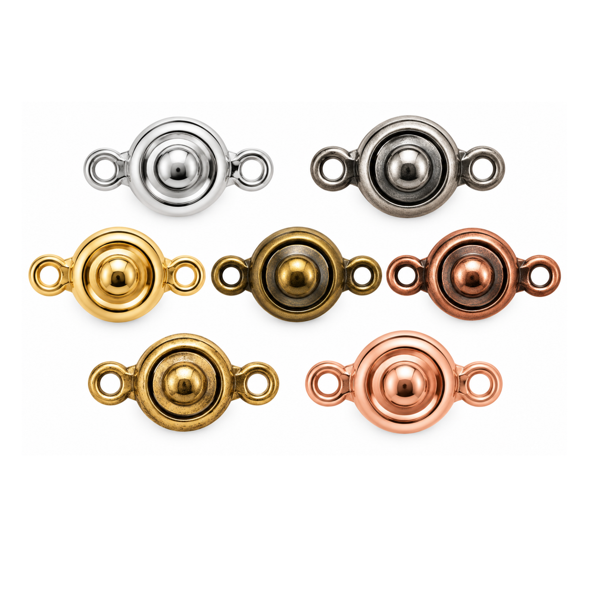 8mm Patented 2007 Ball & Socket Clasps in seven available finishes