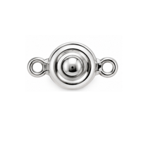 8mm Patented 2007 Ball & Socket Clasp in Silver finish
