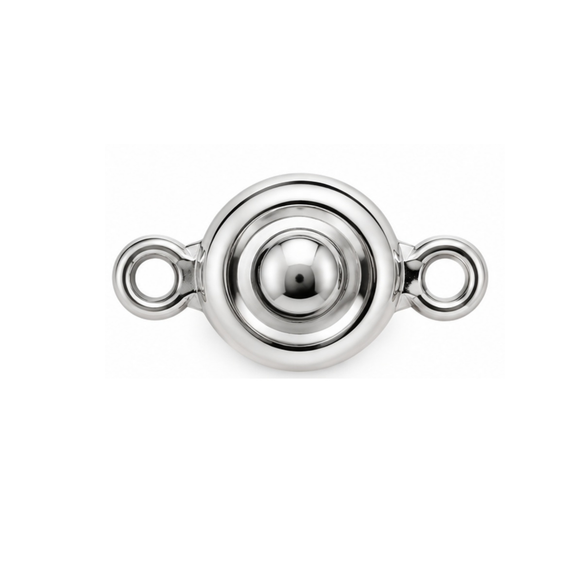 8mm Patented 2007 Ball & Socket Clasp in Silver finish