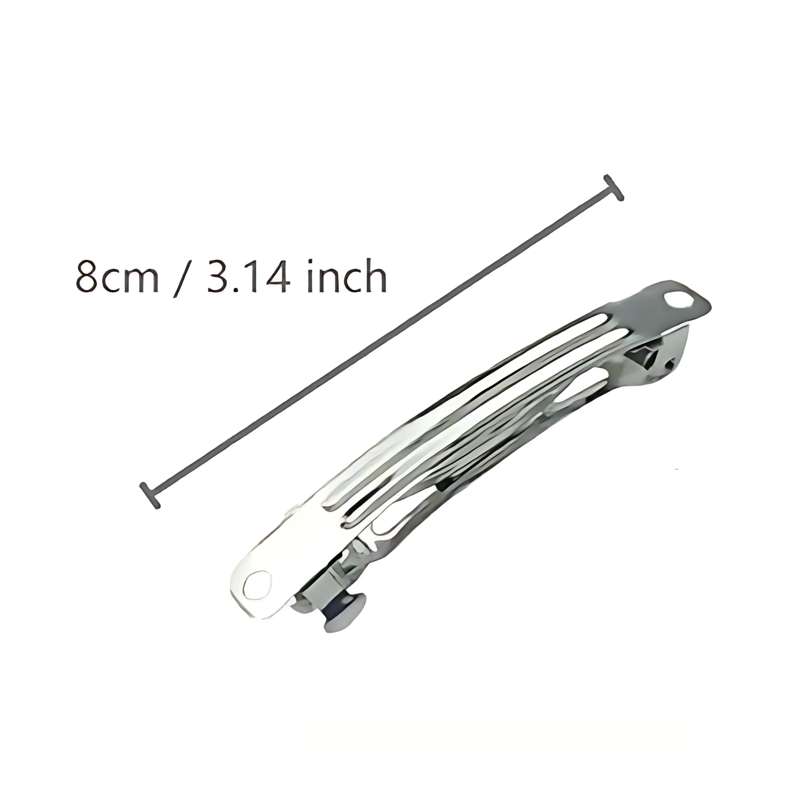 Barrette Blanks, 8 or 10cm, 5 Sets, Silver