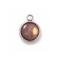 8mm cabochon setting pendant shown with Mix Violet Gold cabochon for design inspiration