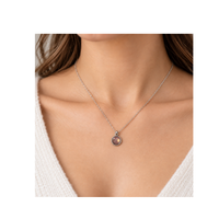 8mm cabochon setting pendant worn on a delicate necklace for design inspiration