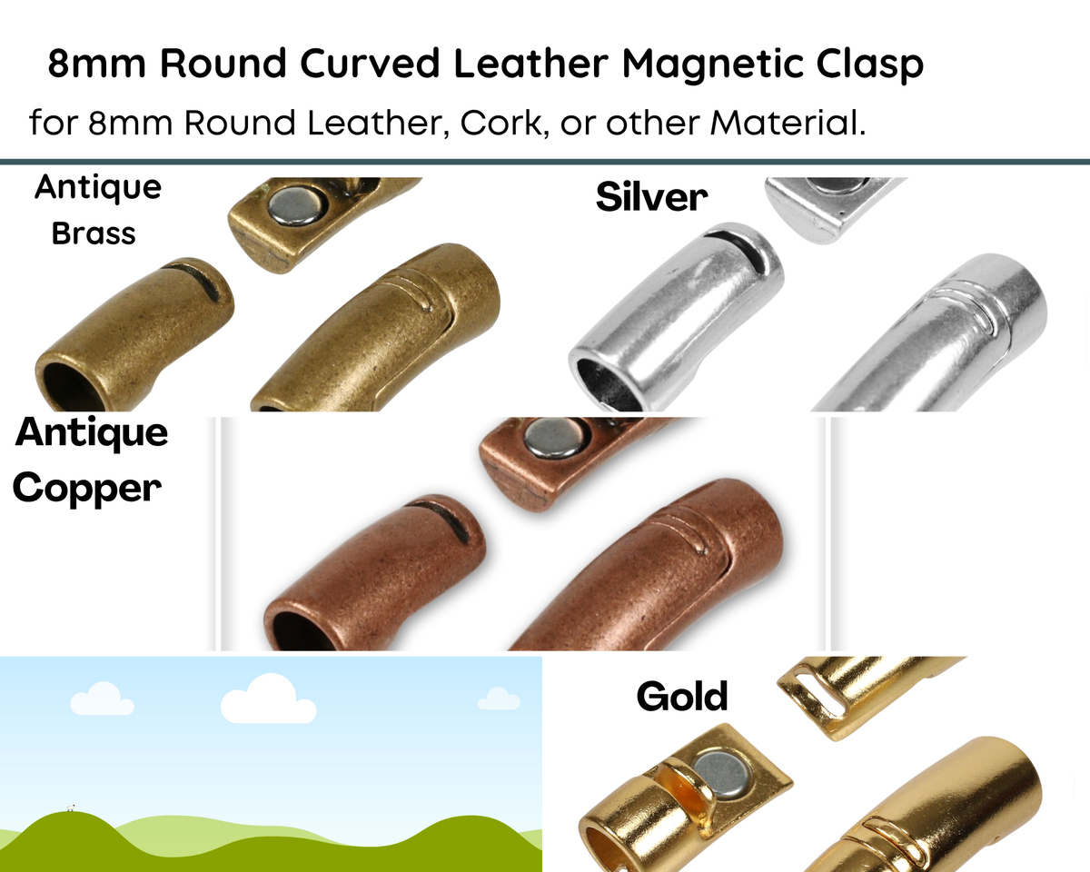 8mmRoundCurvedMagneticClasp - The Argus Collection