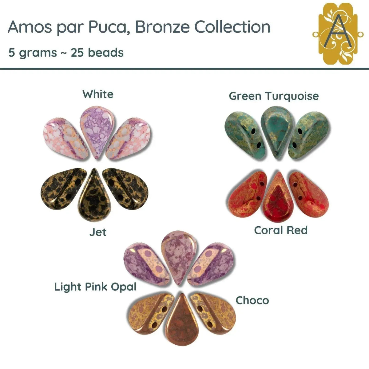 Amos par Puca, 5g, Bronze Collection, 6 Colors - The Argus Collection