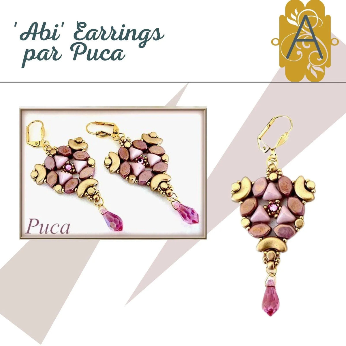 Abi Earrings Pattern par Puca - The Argus Collection