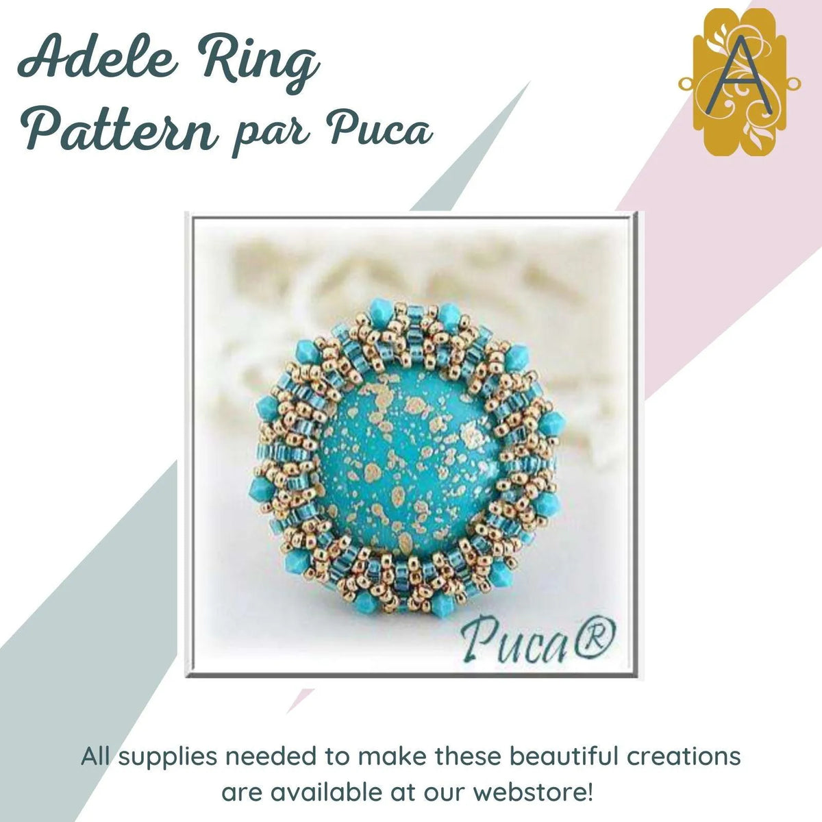 Adele Ring or Pendant Pattern par Puca - The Argus Collection