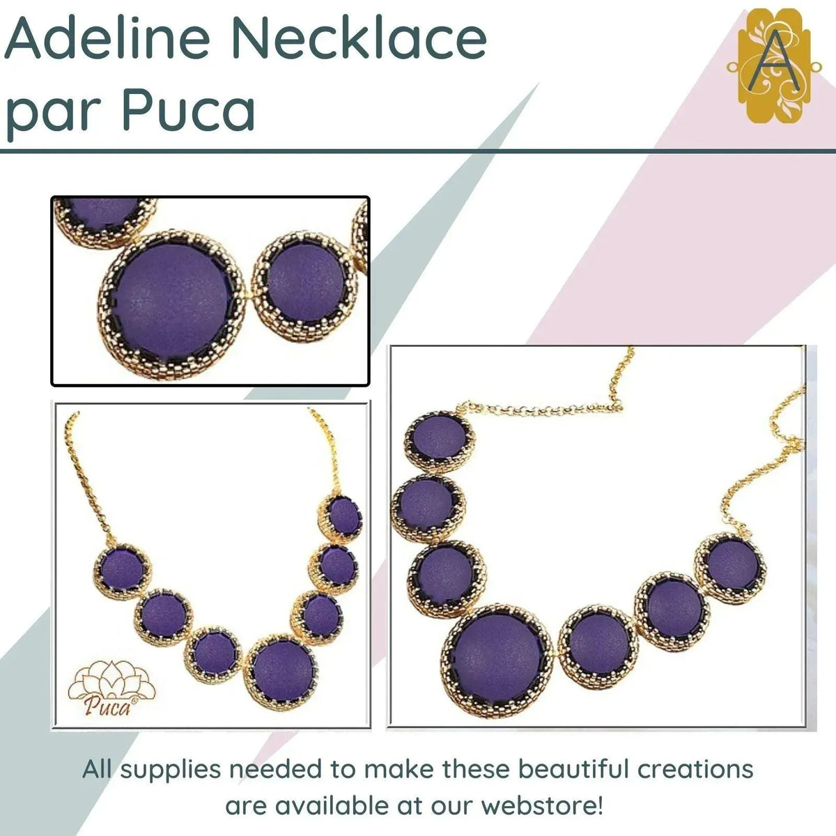 Adeline Necklace Pattern par Puca - The Argus Collection