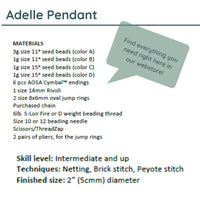 Adelle Pendant Pattern by Carolyn Cave