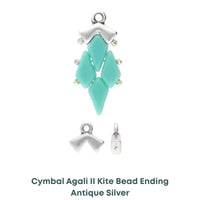 Agali II, Cymbal Kite Bead Ending/Clasp Connectors, 2 Pcs. 4 Finishes - The Argus Collection