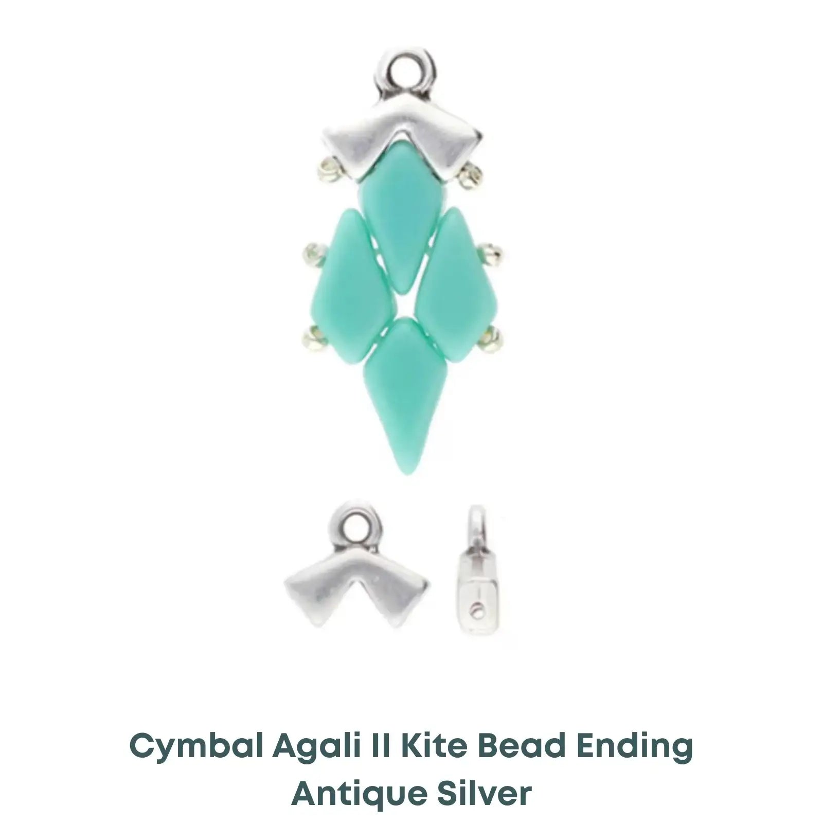 Agali II, Cymbal Kite Bead Ending/Clasp Connectors, 2 Pcs. 4 Finishes - The Argus Collection