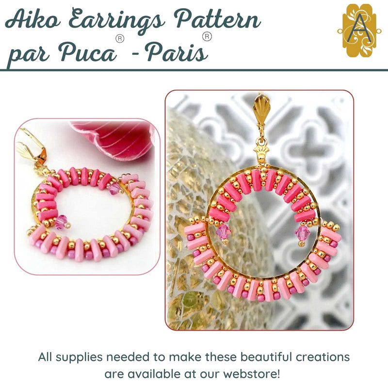 Aiko Earrings Pattern par Puca - The Argus Collection