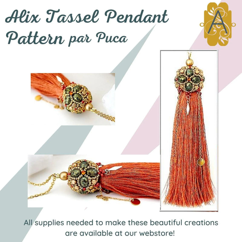 Alix Tassel Necklace Pattern par Puca - The Argus Collection