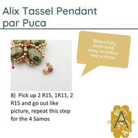 Alix Tassel Necklace Pattern par Puca - The Argus Collection