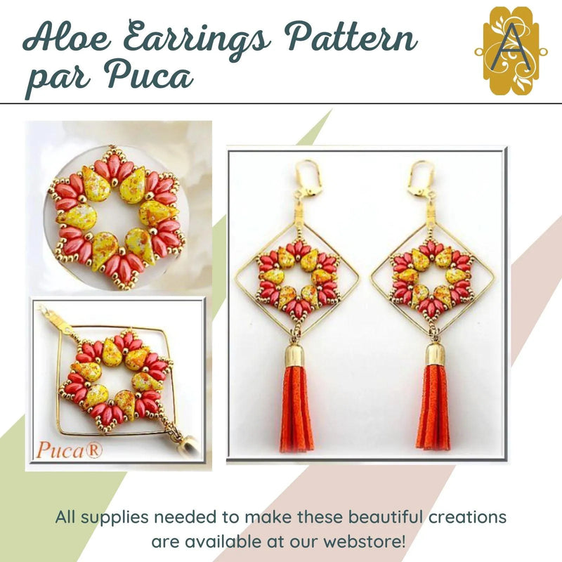 Aloe Earrings Pattern Par Puca - The Argus Collection