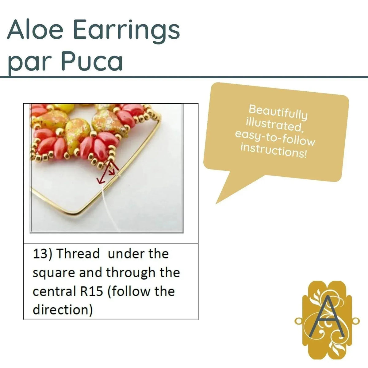 Aloe Earrings Pattern Par Puca - The Argus Collection