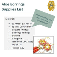 Aloe Earrings Pattern Par Puca - The Argus Collection