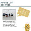 Amelie Cuff Bracelet Pattern par Puca - The Argus Collection