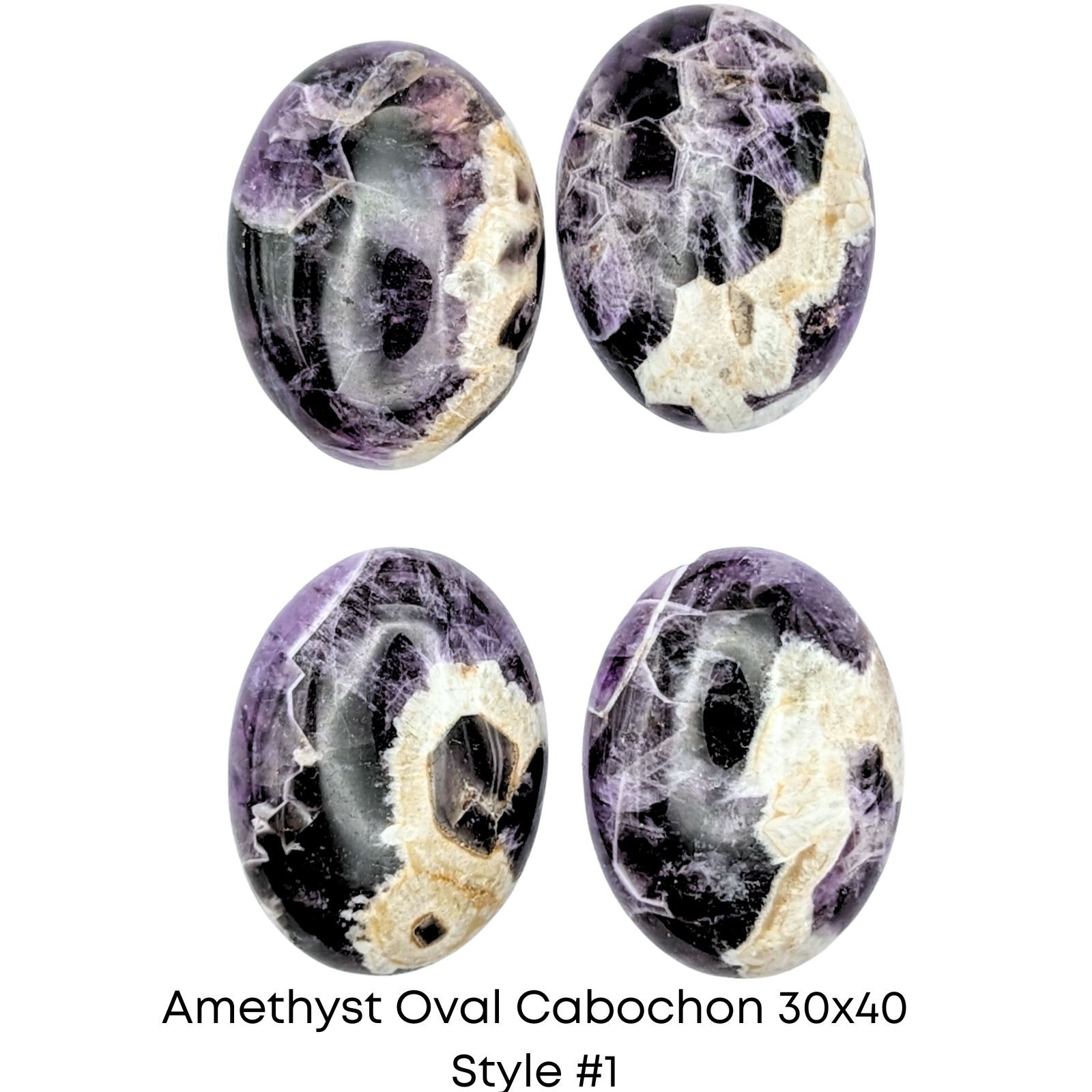 Amethyst Oval Cabochons, 30x40mm
