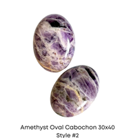 Amethyst Oval Cabochons, 30x40mm