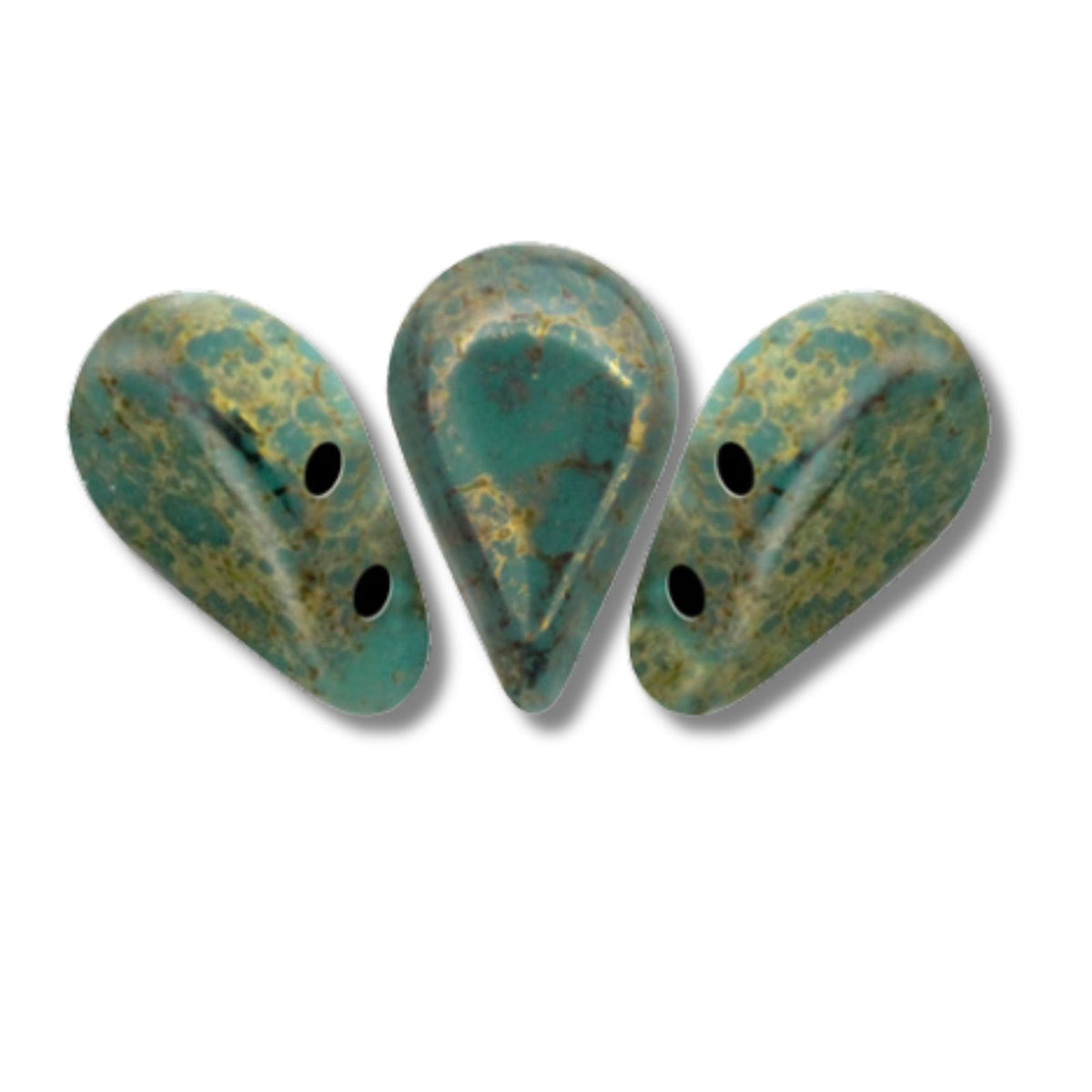 Amos Beads Green Turquoise Bronze