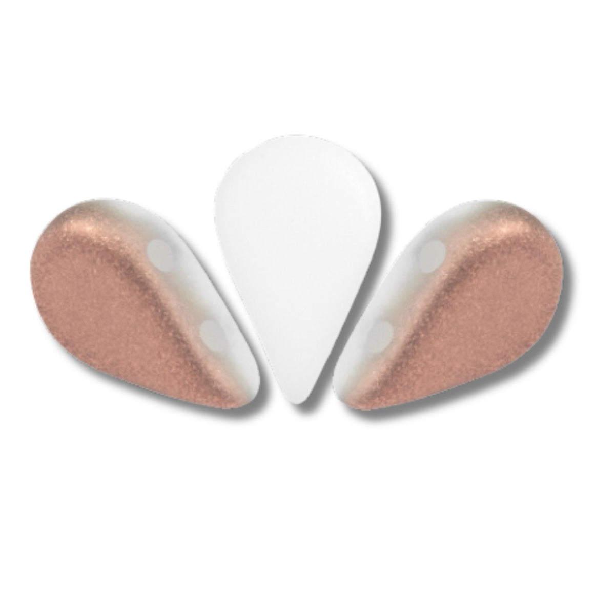 Amos Beads White Matte Capri Gold