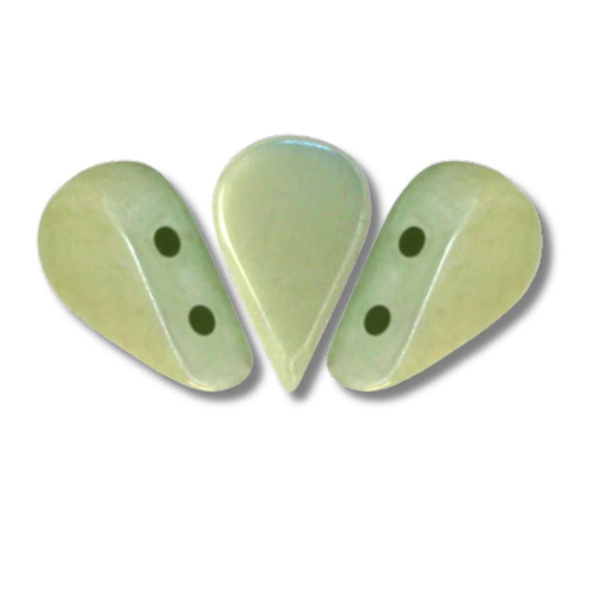 Amos Beads Light Green Ceramic Look