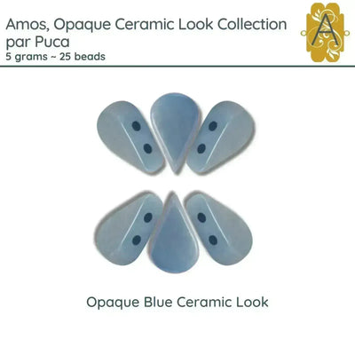 Amos par Puca, 5grams, in an Opaque Blue Ceramic Look - The Argus Collection