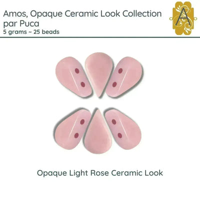 Amos par Puca, 5grams, in an Opaque Light Rose Ceramic Look - The Argus Collection