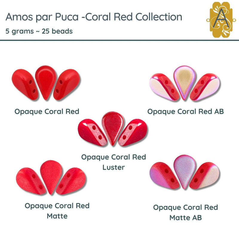 Amos par Puca, 5g, Coral Red Collection, 5 Finishes - The Argus Collection