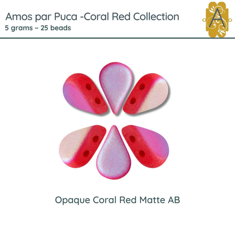 Amos par Puca, 5 grams, in an Opaque Coral Red Matte AB  - The Argus Collection