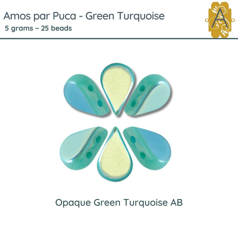 Amos par Puca, 5g, Green Turquoise, 4 Finishes - The Argus Collection