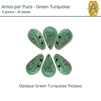 Amos par Puca, 5g, Green Turquoise, 4 Finishes - The Argus Collection