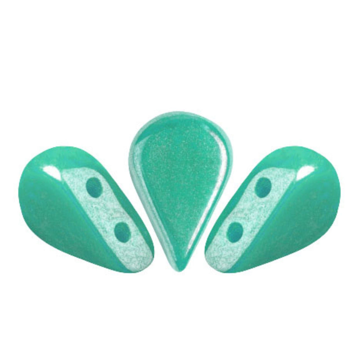 Amos Beads Green Turquoise Luster