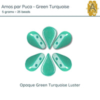 Amos par Puca, 5g, Green Turquoise, 4 Finishes - The Argus Collection