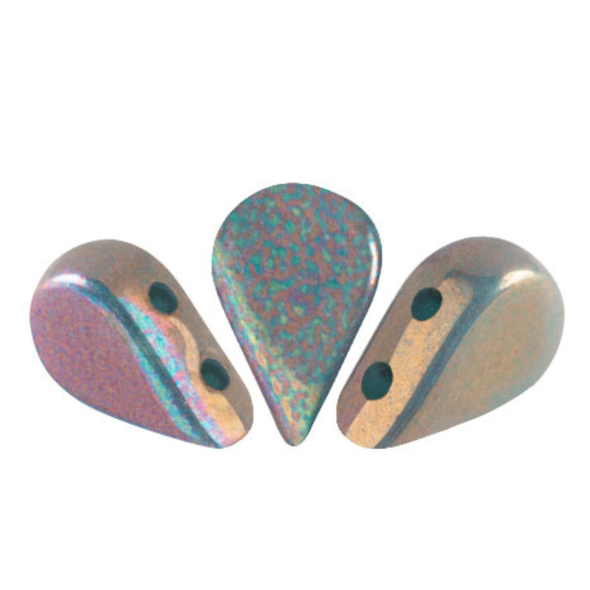 Amos Beads Green Turquoise Iris Luster 