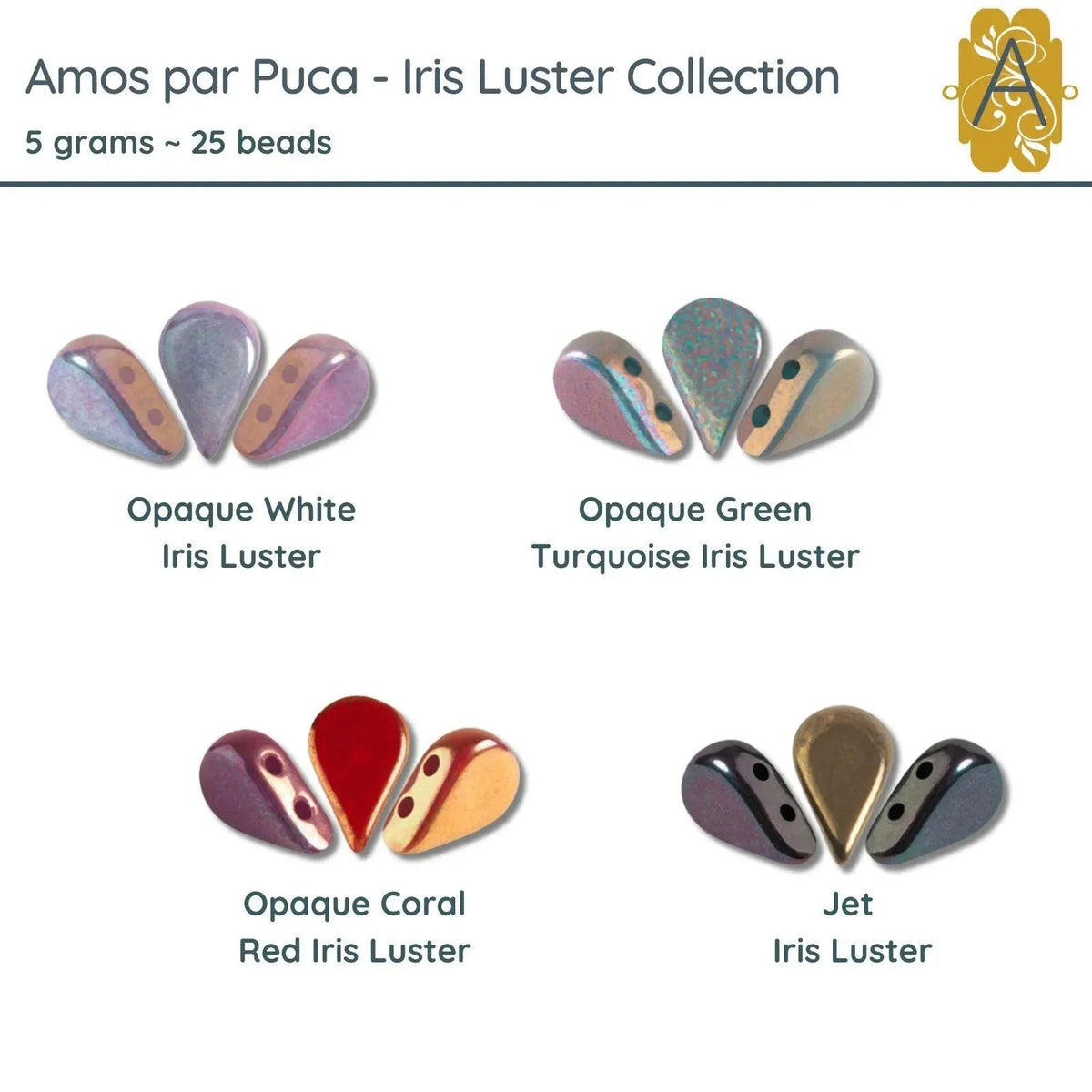 Amos par Puca, 5g, Iris Luster Collection, 4 Colors - The Argus Collection