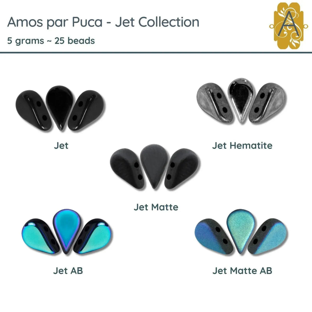 Amos par Puca, 5g, Jet Collection, 5 Finishes - The Argus Collection