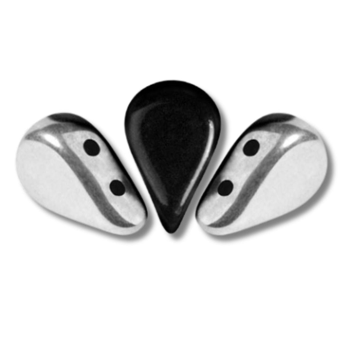 Amos Beads Jet Silver